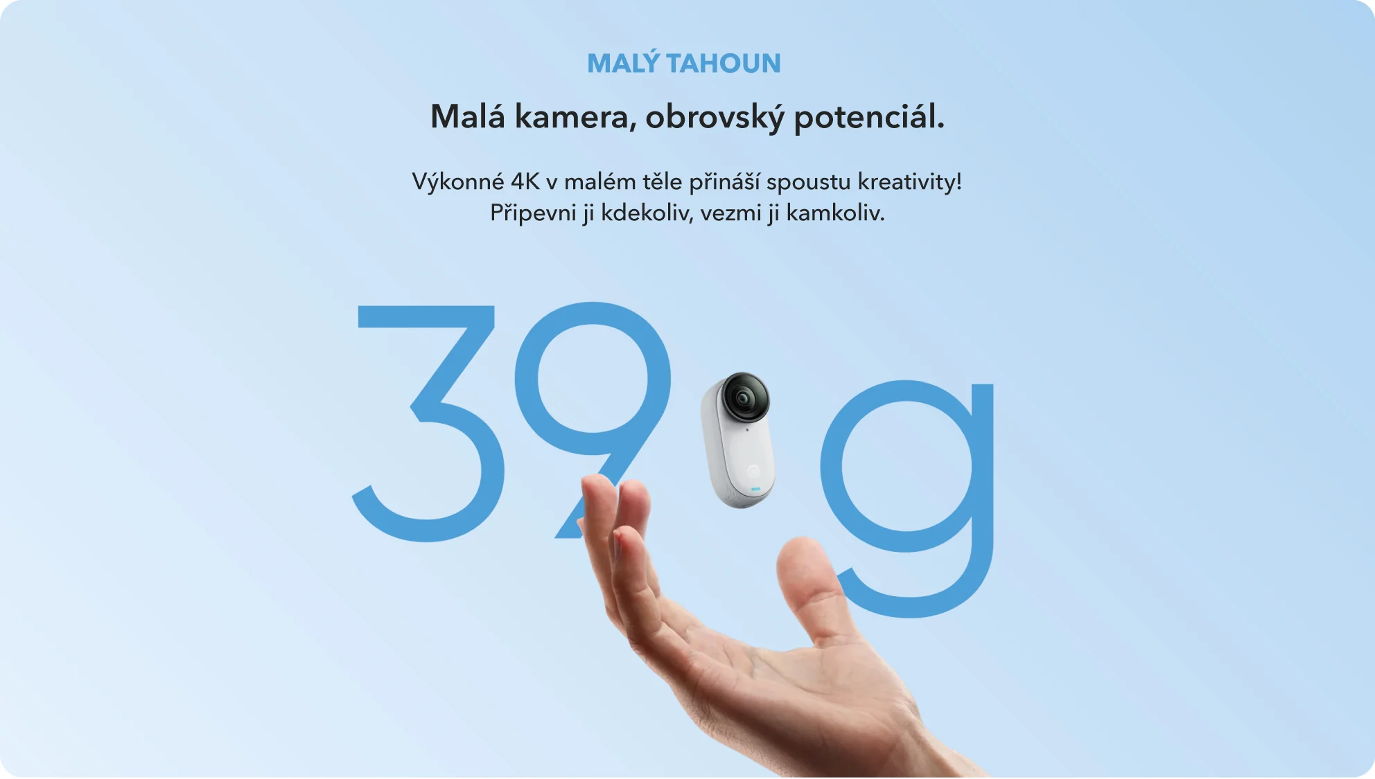 Insta360 Go 3s malý tahoun